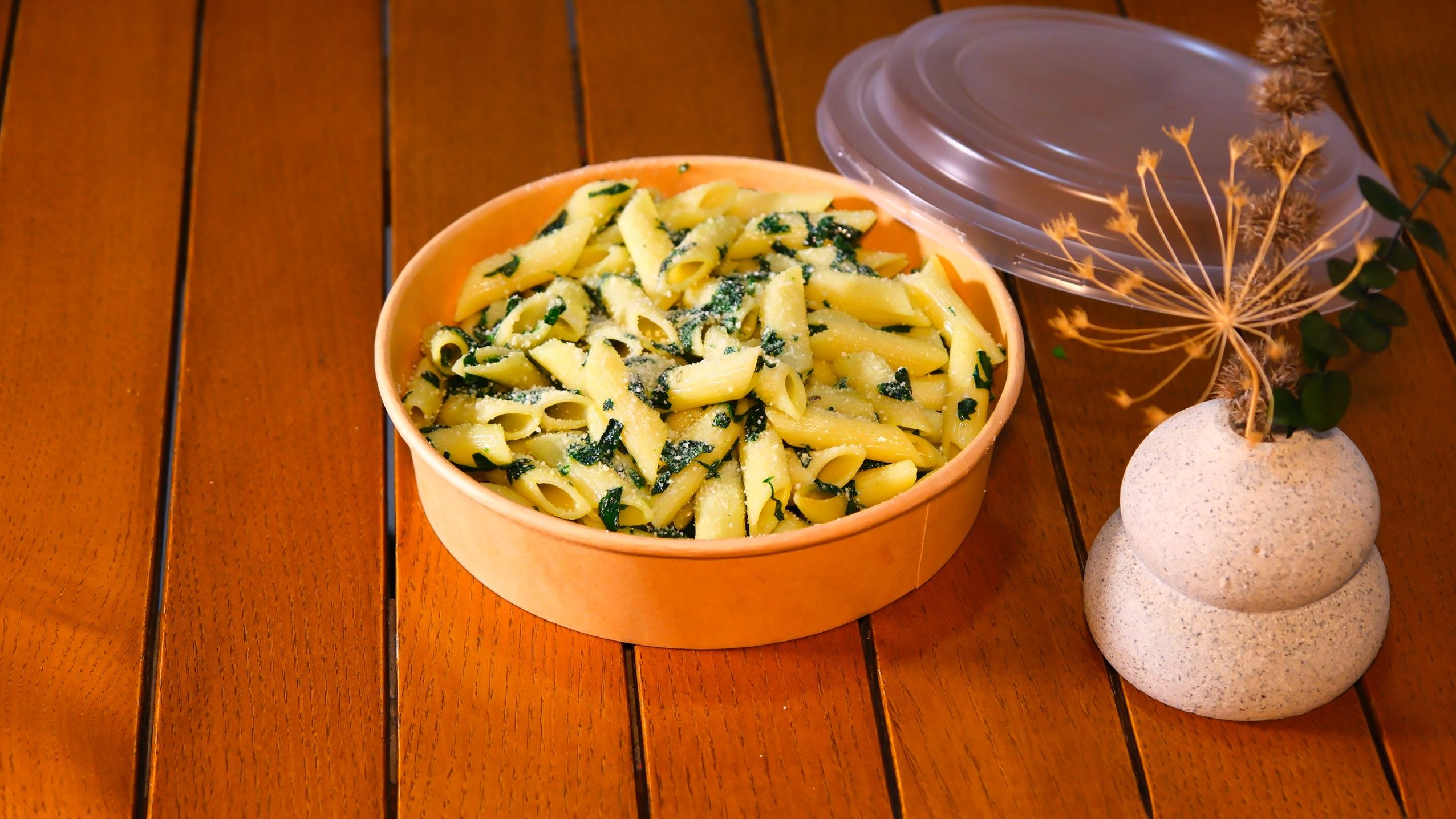 Penne Spinach Parmesan