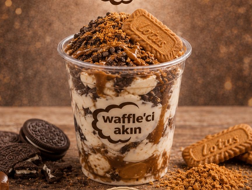 Oreo Lotuslu Bardak Waffle