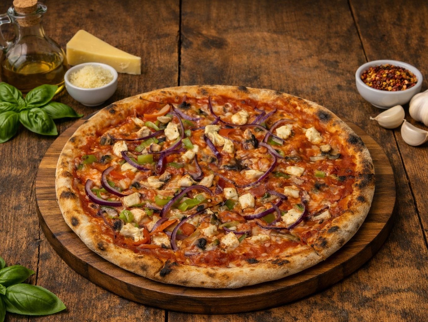 Pizza Pollo Teriyaki