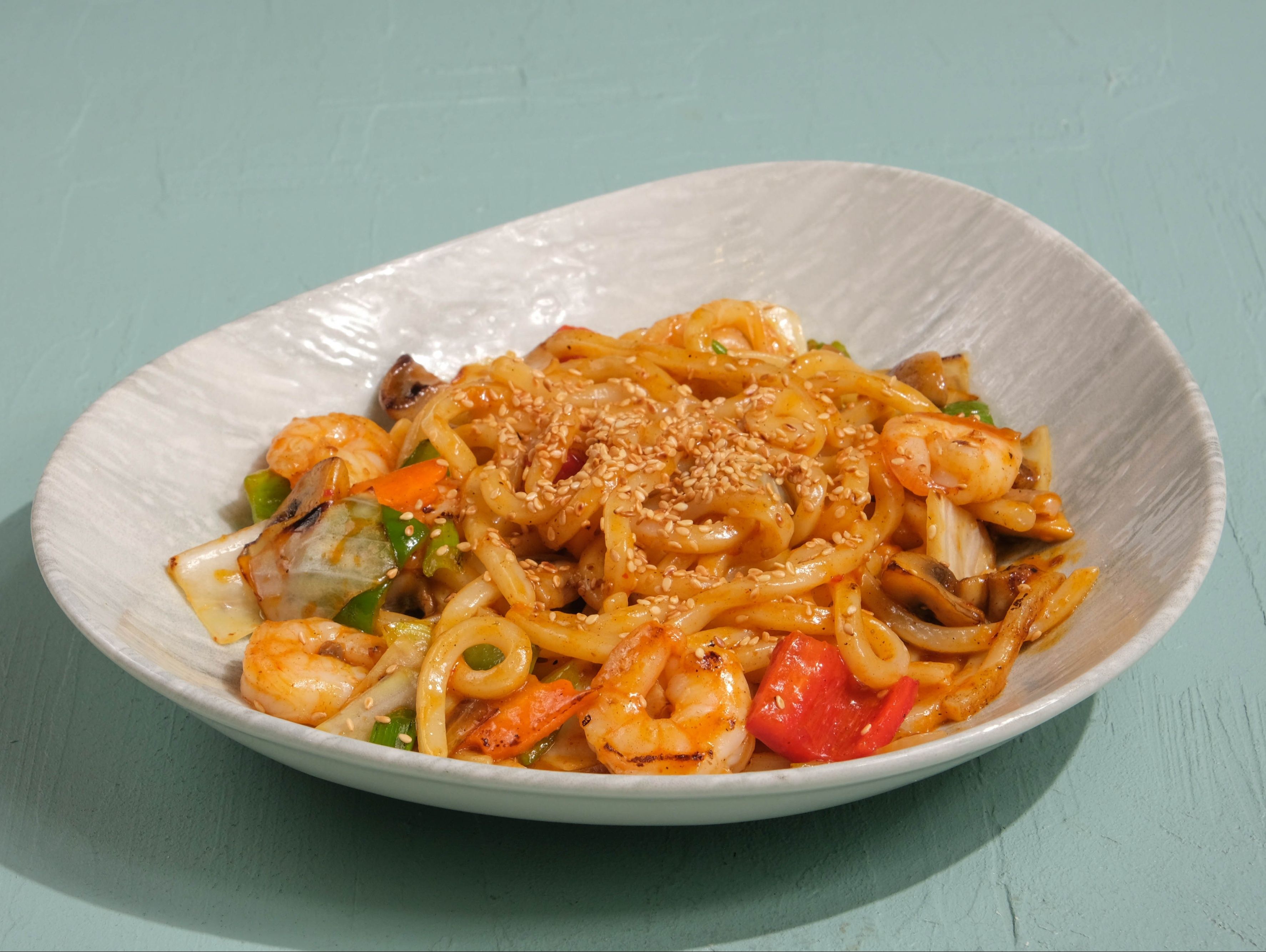 Kimchi Soslu Karidesli Udon