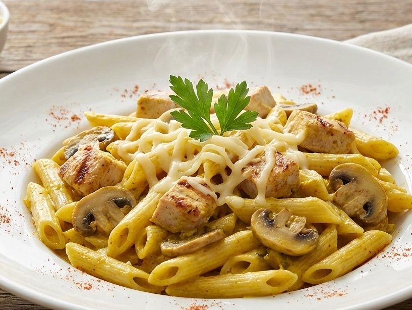 Kremalı Köri Soslu Tavuklu Penne
