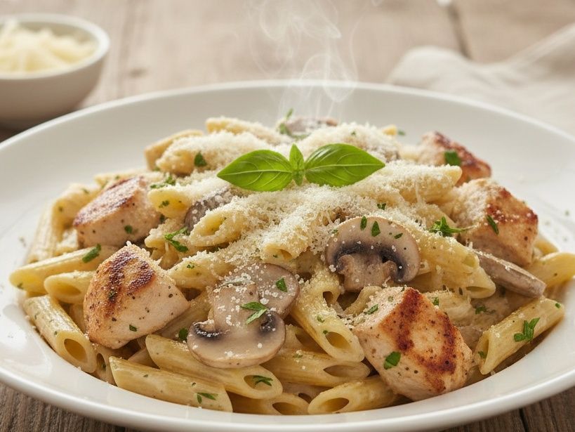 Penne Funghi Di Pollo