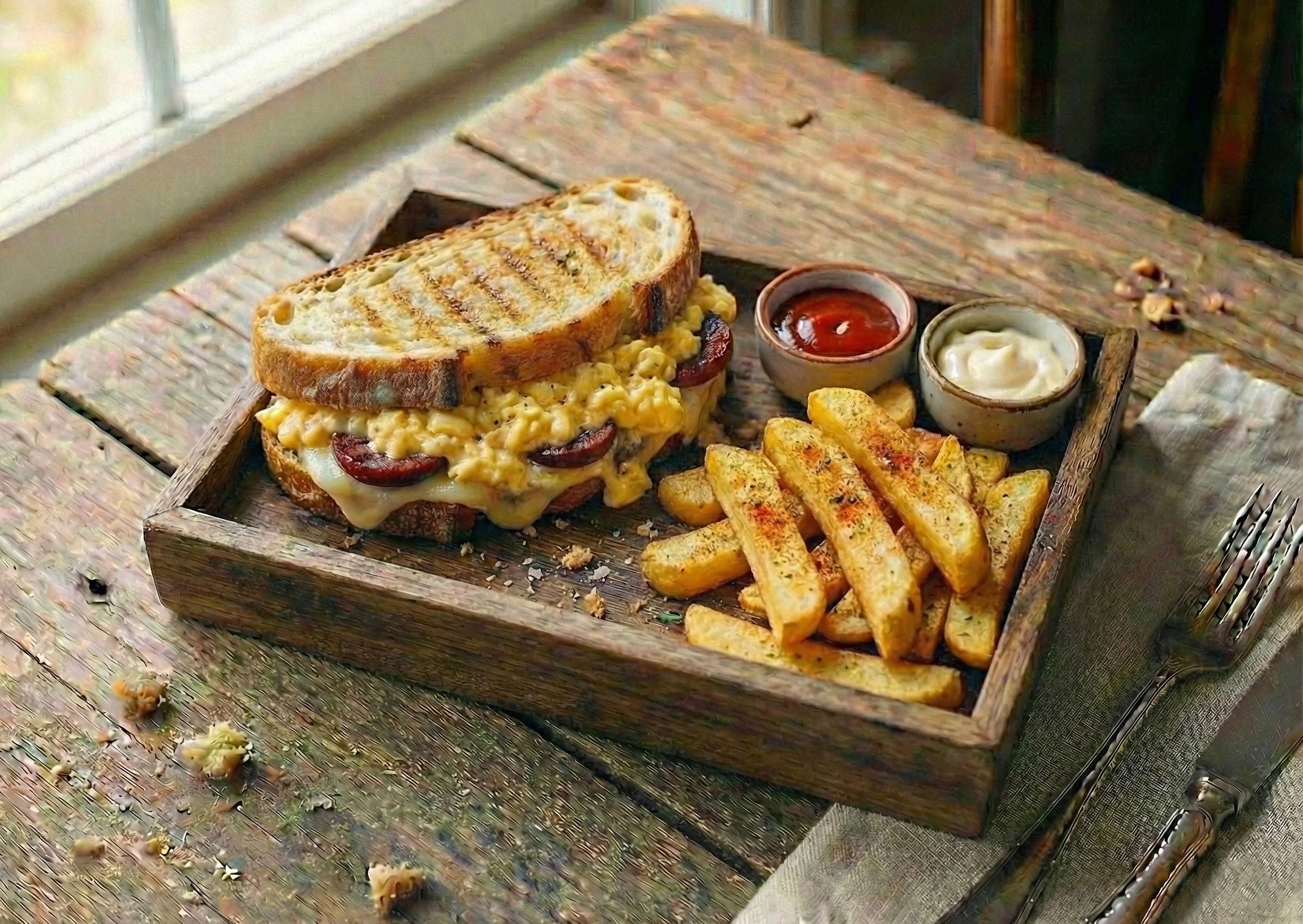 Sucuklu Yumurtalı Tost