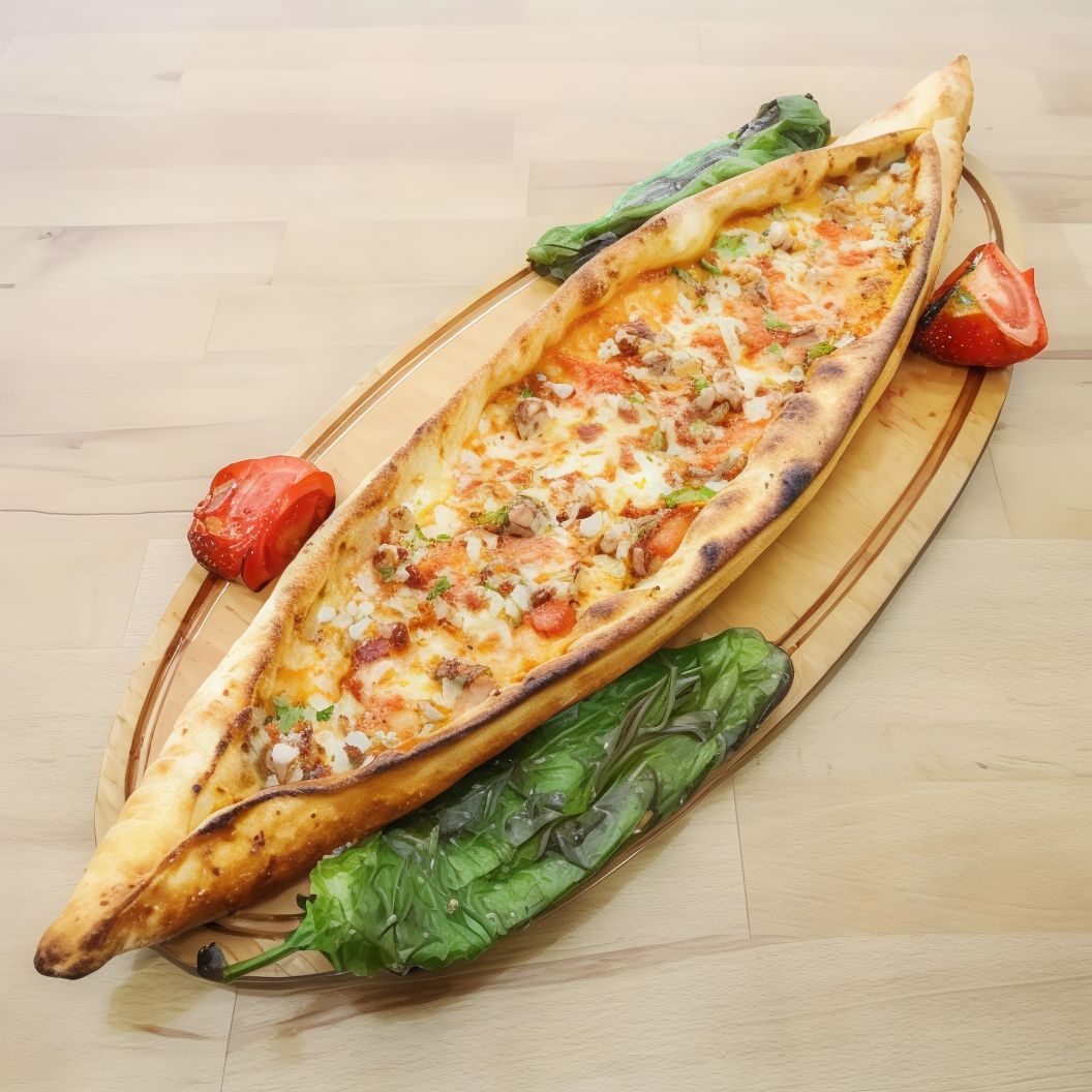 Kuşbaşılı Kaşarlı Yumurtalı Pide