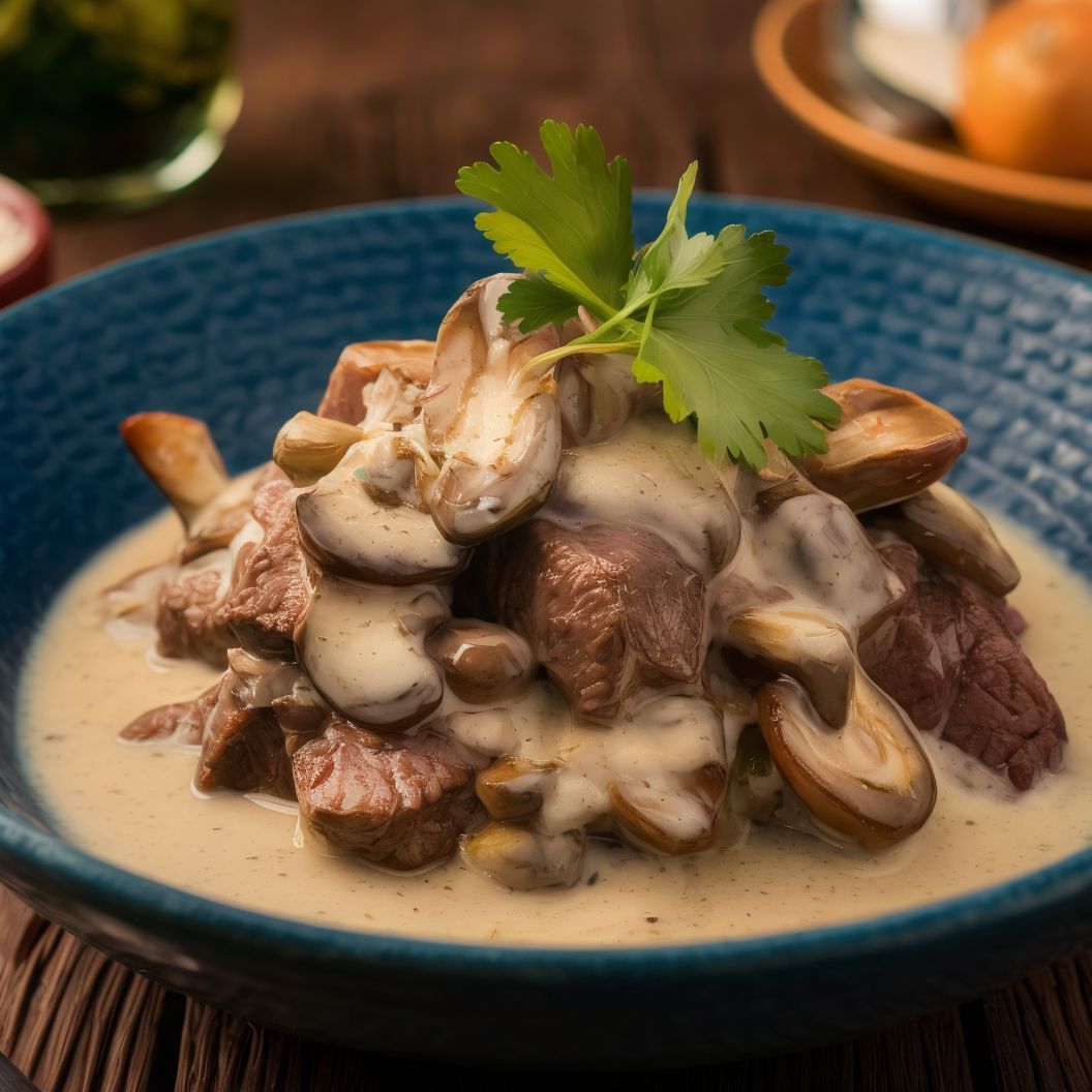 İstiridye Soslu Mantarlı Dana Eti