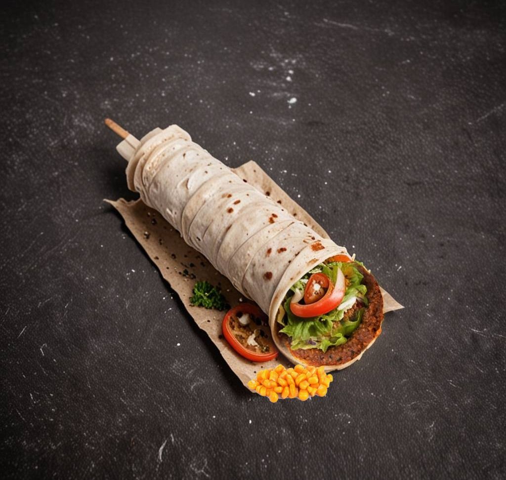 Doritoslu Mısırlı Mega Çiğ Köfte Dürüm