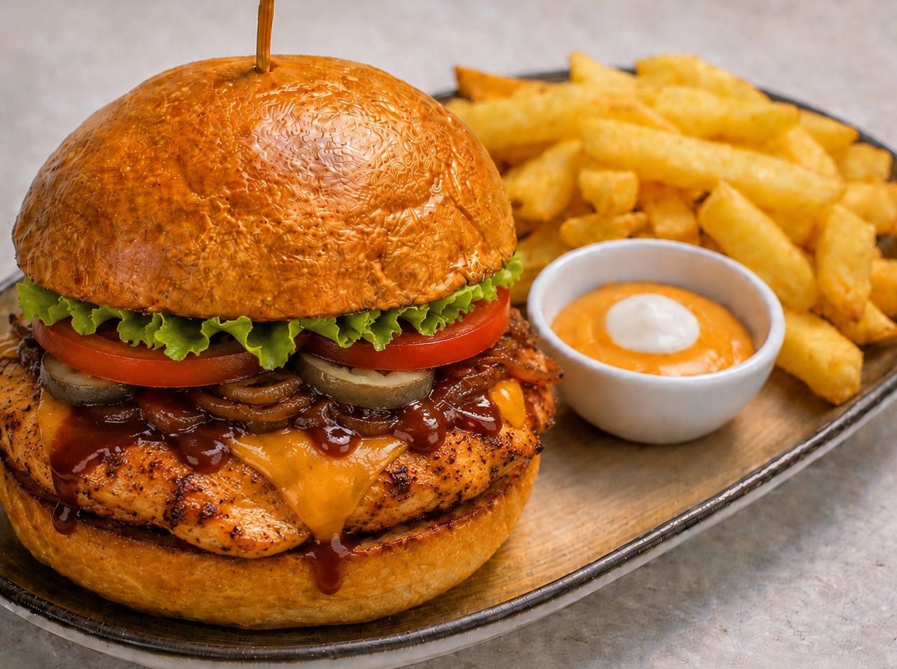 Barbekü Tavuk Burger