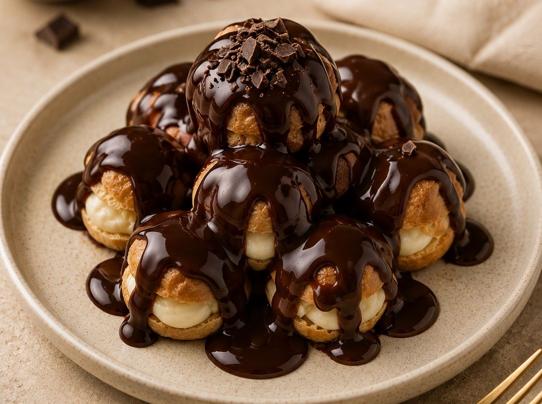 Siyah Çikolatalı Profiterol