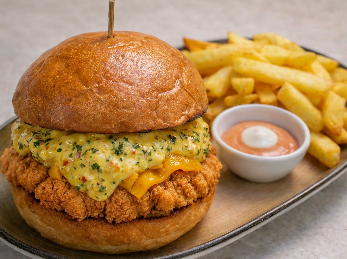 Cafe De Paris Chicken Burger