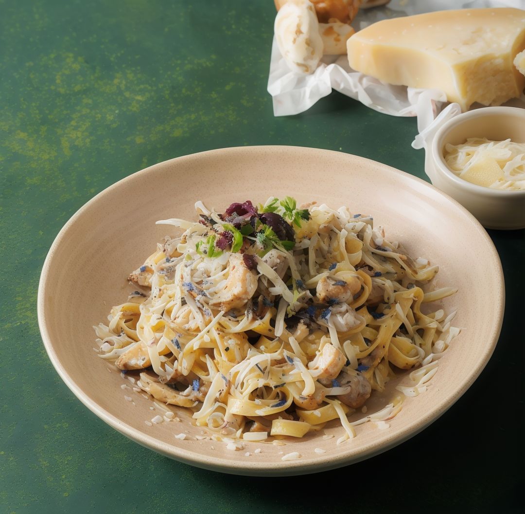 Tavuklu Tagliatelle Makarna