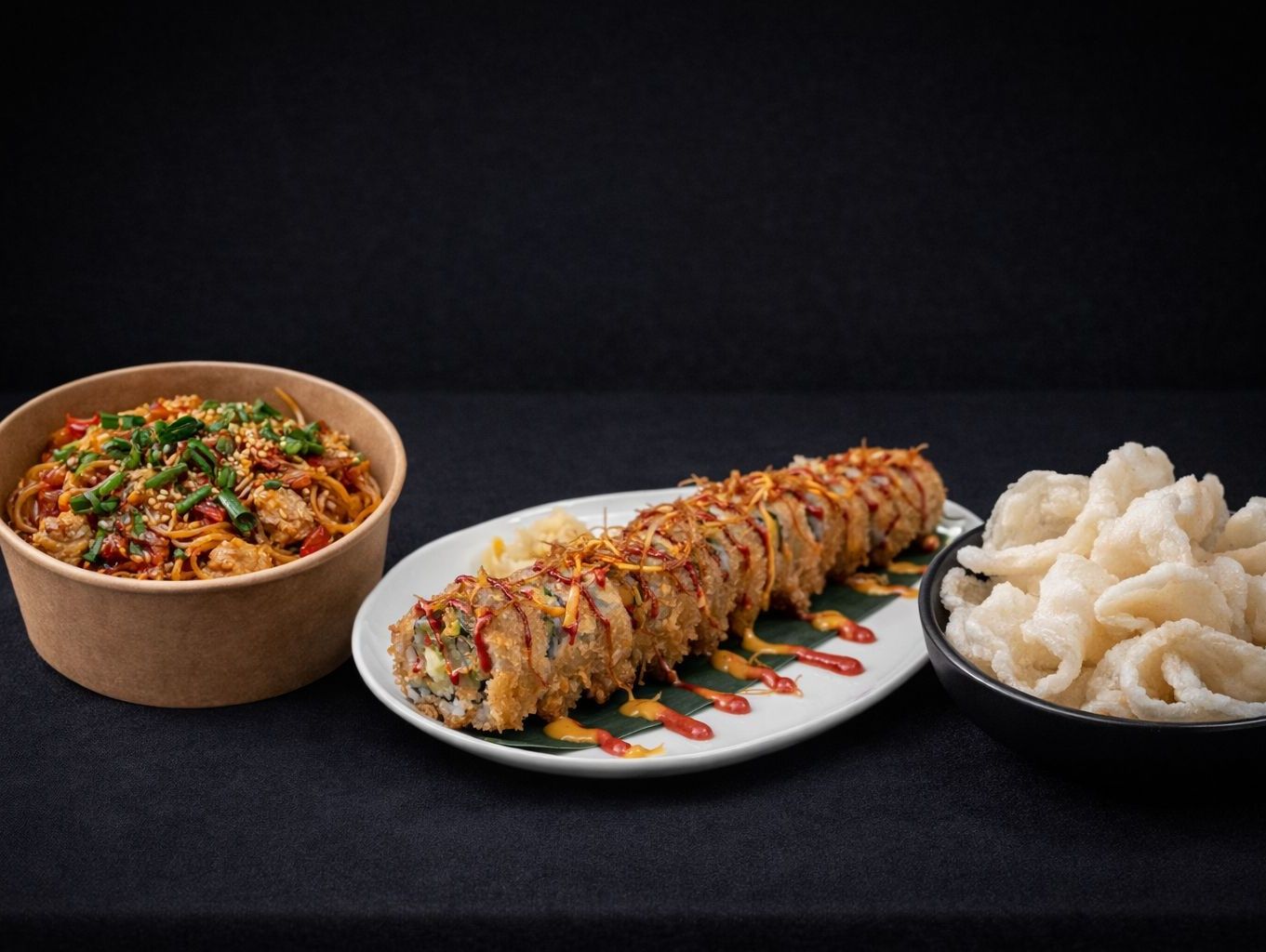 Tavuklu Noodle+Crunch Roll+Karides Cips