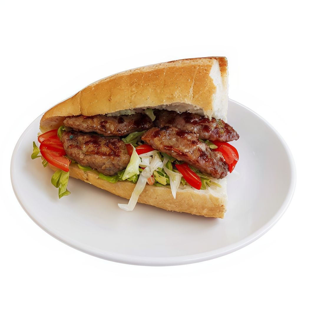 Yarım Ekmek Arası Kaşarlı Kasap Köfte